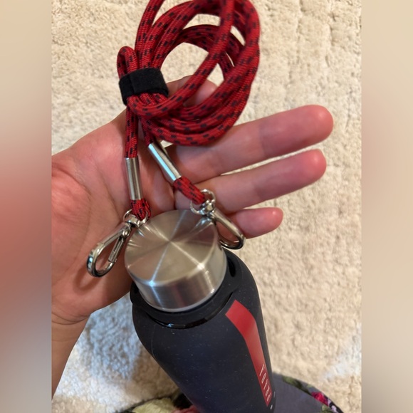 Prada Navy glasse water Bottle with Red Stripe Men Accessories - Picture 4 of 5